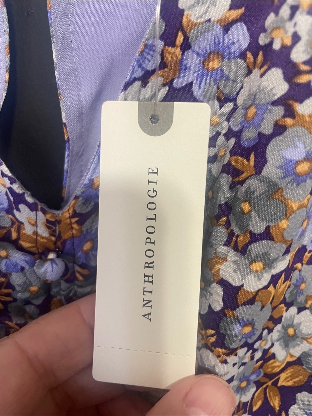 Anthropologie Lavender Floral Maxi Dress - Picture 4 of 13